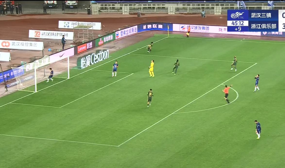 18歲王鈺棟中超處子球！三鎮(zhèn)后防白給，浙江半場4-0領(lǐng)先