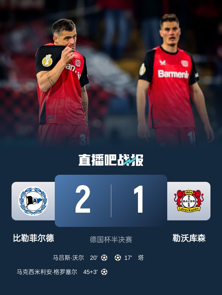 比勒菲爾德是史上第4支晉級(jí)德國(guó)杯決賽的德丙球隊(duì)，此前3隊(duì)未奪冠